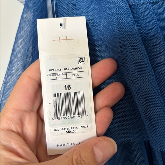 Habitual Kid tiered mesh dress NWT sz 16 - Picture 2 of 4